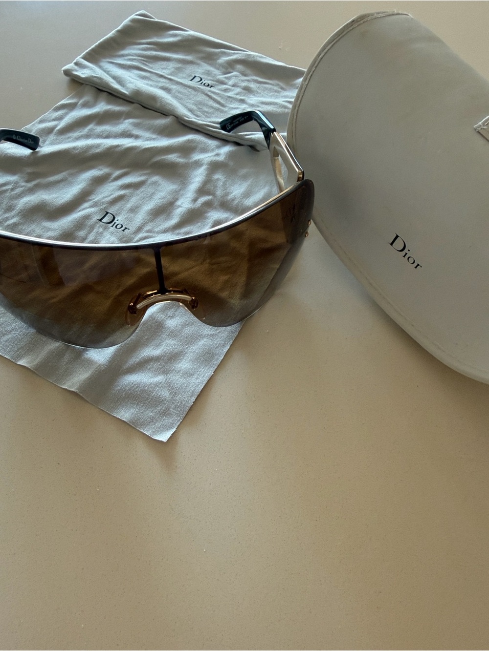 Dior 'Escrime 1' oversized wraparound shield sunglasses